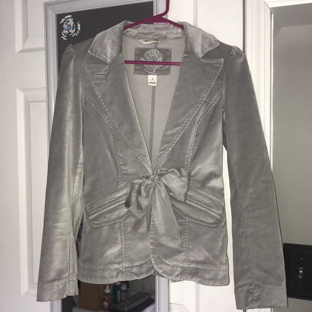 White House | Black Market Grey Suede Jacket